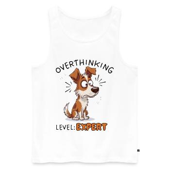 213616058_358860699_Jack_Russell_Overthinking_E - Men's Premium Organic Tank Top - white - Front - Michal (187cm)
