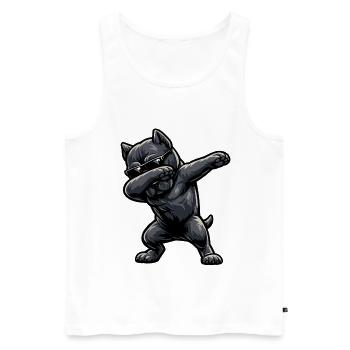 Dabbing Cane Corso in Comic Style - Men's Premium Organic Tank Top - white - Front - Michal (187cm)