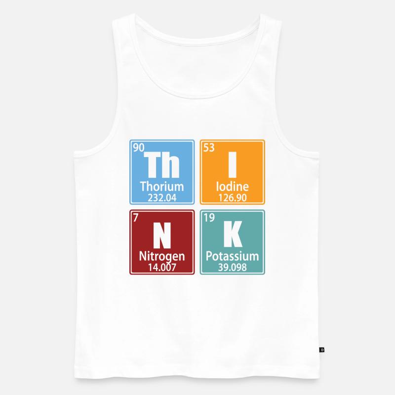 Denken - Elemente des Periodensystems - Männer Premium Bio Tank Top - Weiß