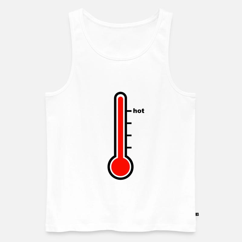 Temperatur auf max - Männer Premium Bio Tank Top - Weiß