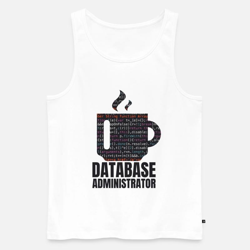 Datenbankdaten SQL Programmer Administration - Männer Premium Bio Tank Top - Weiß