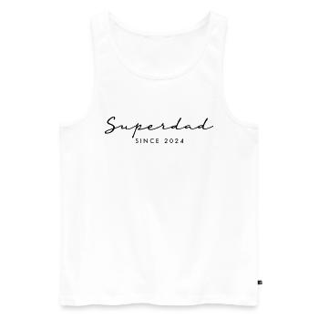 Superdad 24 Père Bébé Papa 2024 - Débardeur bio Premium Homme - blanc - Devant - Michal (187cm)