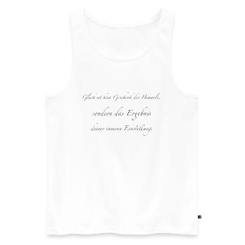 Glück - Männer Premium Bio Tank Top - Weiß - Vorne - AI Model Male 178 light (178cm)