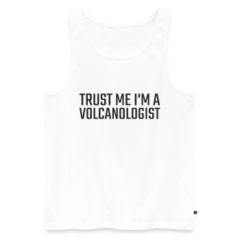 Volcanologist Trust me Volcanology - Men's Premium Organic Tank Top - white - Front - Michal (187cm)