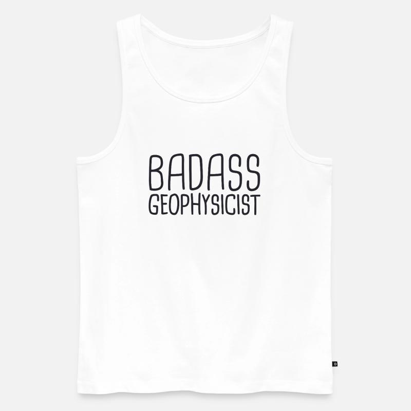 Geophysicist Badass Geophysics - Männer Premium Bio Tank Top - Weiß