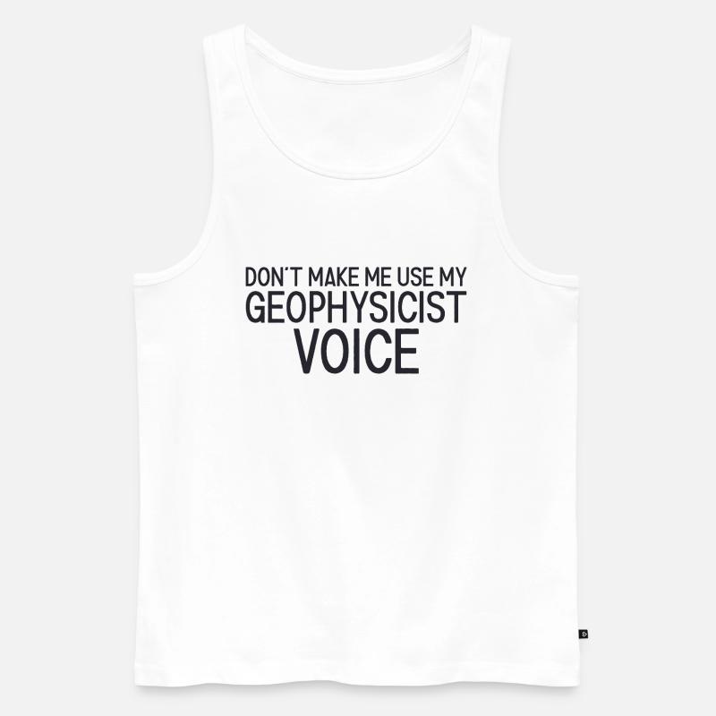 Geophysicist Voice Geophysics - Männer Premium Bio Tank Top - Weiß