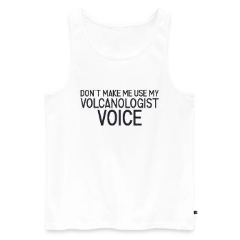 Volcanologist Voice Volcanology - Men's Premium Organic Tank Top - white - Front - Michal (187cm)