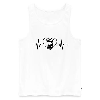 Mojito Glass Mint Heart - Men's Premium Organic Tank Top - white - Front - AI Model Male 178 light (178cm)