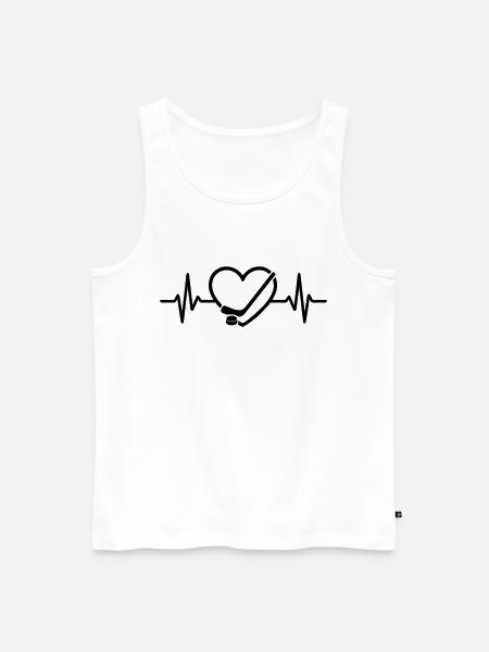 Hockey Heart of - Men's Premium Organic Tank Top - white