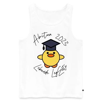 Abitur Abschluss 2023 Lebende LegEnte - Männer Premium Bio Tank Top - Weiß - Vorne - AI Model Male 178 light (178cm)