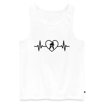Judo Heart of the Fighter - Men's Premium Organic Tank Top - white - Front - Michal (187cm)