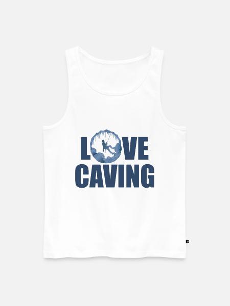 Love Caving - Speleology Potholing Caver - Herre Premium økologisk tanktop - hvid
