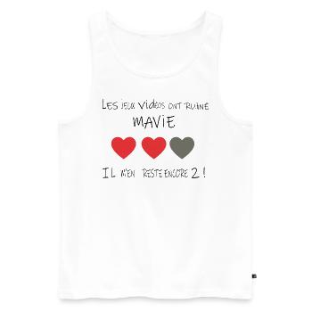 Les Jeux Vidéo Ont Ruiné Ma Vie - Débardeur bio Premium Homme - blanc - Devant - Michal (187cm)