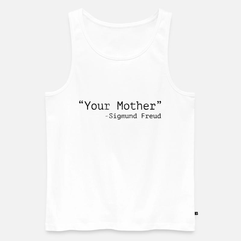 Deine Mutter Sigmund Freud - Männer Premium Bio Tank Top - Weiß