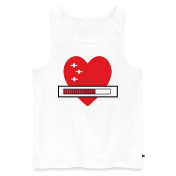 Santé Cardiaque - Débardeur bio Premium Homme - blanc - Devant - Michal (187cm)