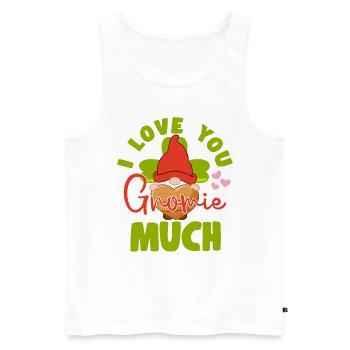 Je t’aime Gnomy Much Yard Garden Gnome Cadeaux - Débardeur bio Premium Homme - blanc - Devant - Michal (187cm)
