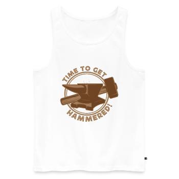 Metalsmith Time To Get Hammered Gift Idea - Men's Premium Organic Tank Top - white - Front - Michal (187cm)