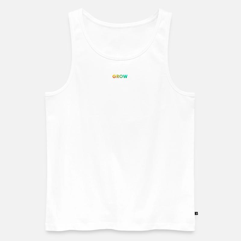 GROW · Rainbow - Männer Premium Bio Tank Top - Weiß