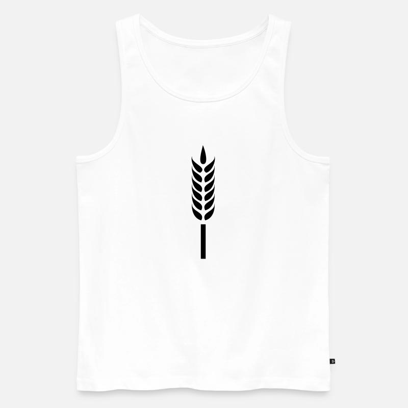 Ähre - Männer Premium Bio Tank Top - Weiß