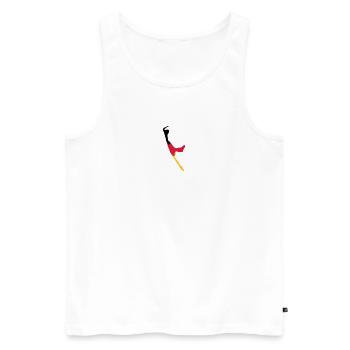 Sylt Puzzle - schwarz rot gold - Männer Premium Bio Tank Top - Weiß - Vorne - AI Model Male 178 light (178cm)