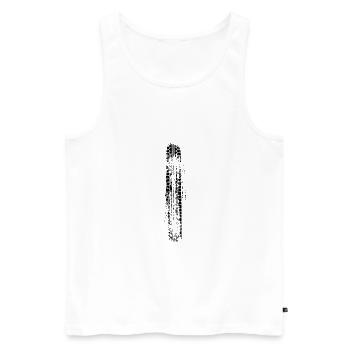 reifen - Männer Premium Bio Tank Top - Weiß - Vorne - Michal (187cm)