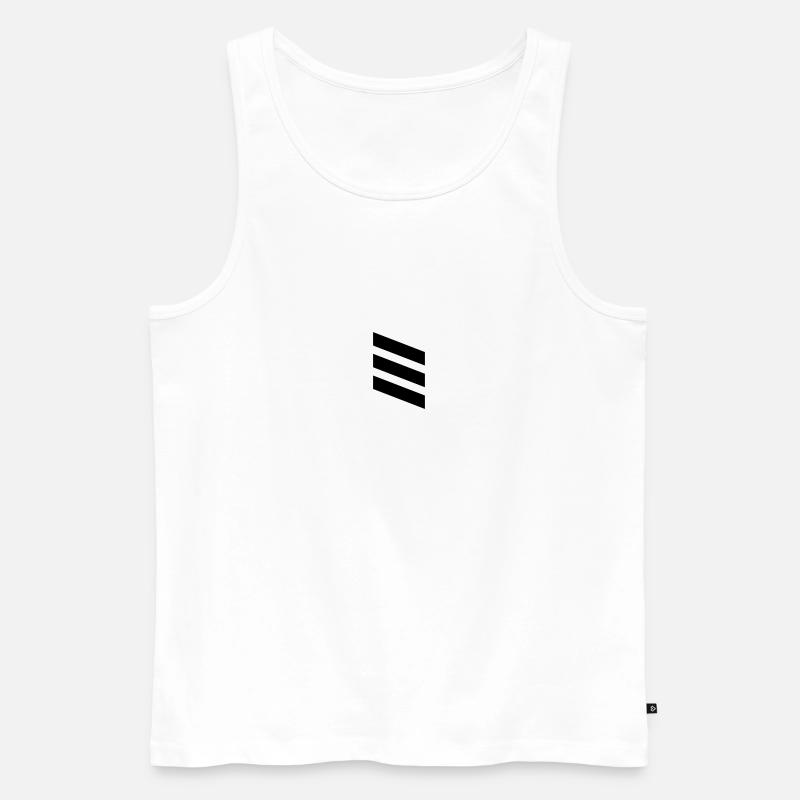 Hauptgerfreiter schwarz - Männer Premium Bio Tank Top - Weiß