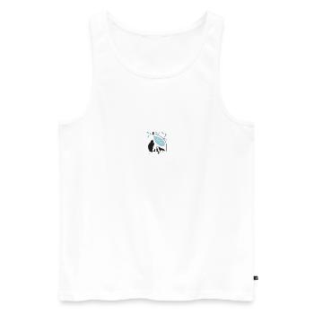 Tiere - Männer Premium Bio Tank Top - Weiß - Vorne - Michal (187cm)