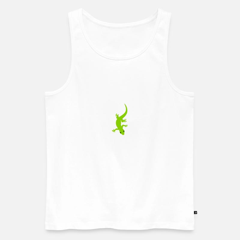 Gecko - Männer Premium Bio Tank Top - Weiß