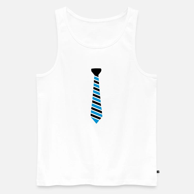 krawatte - Männer Premium Bio Tank Top - Weiß