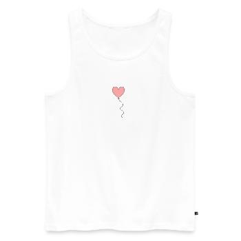 coeur rose coeur rose coeur rouge cadeau Saint-Valentin - Débardeur bio Premium Homme - blanc - Devant - Michal (187cm)