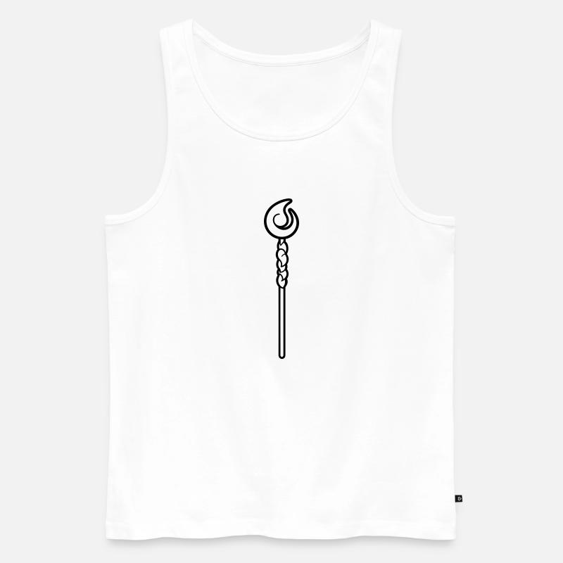 Zauberstab - Männer Premium Bio Tank Top - Weiß
