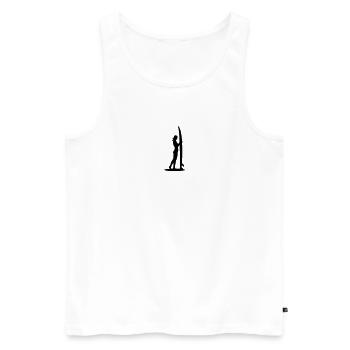 Surfing - Männer Premium Bio Tank Top - Weiß - Vorne - AI Model Male 178 light (178cm)