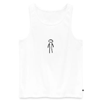Man Standing - Men's Premium Organic Tank Top - white - Front - AI Model Male 178 light (178cm)