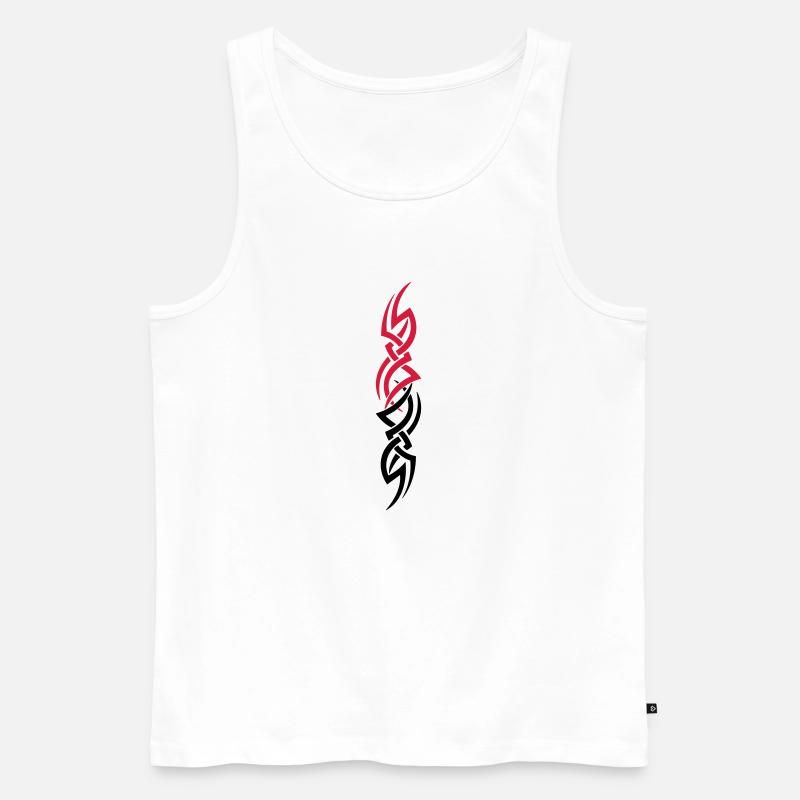 tribal2 - Männer Premium Bio Tank Top - Weiß