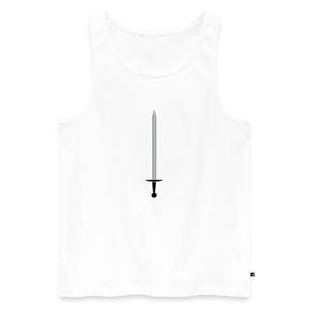 bichrome sword - Men's Premium Organic Tank Top - white - Front - AI Model Male 178 light (178cm)