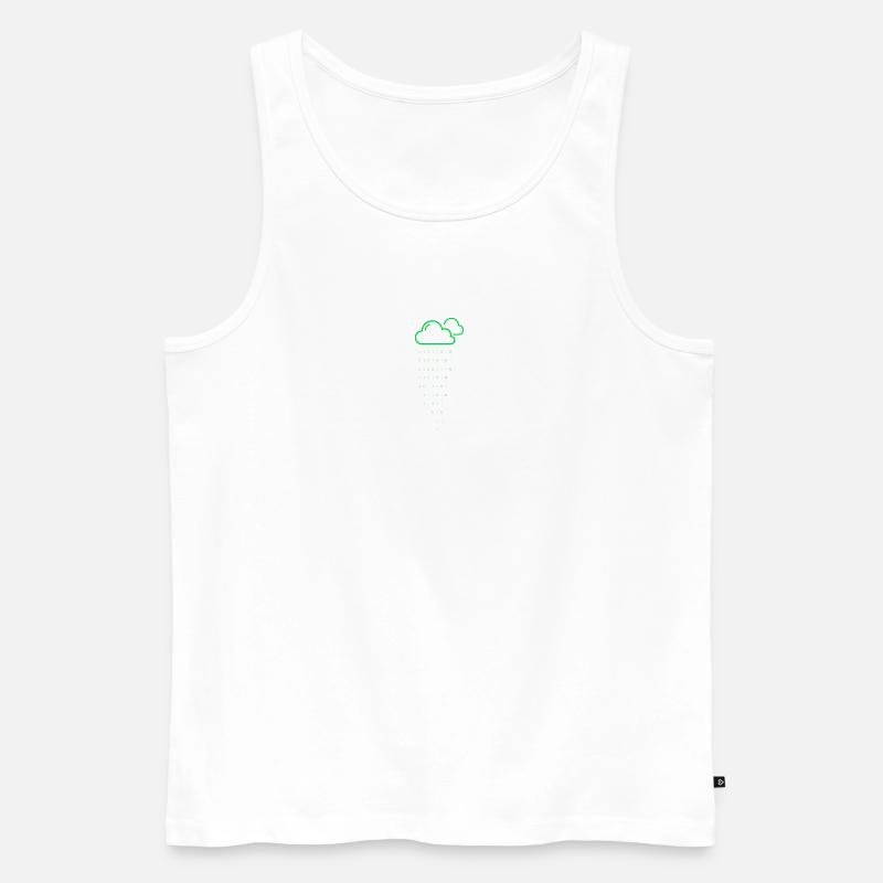 Cloud rain code - Men's Premium Organic Tank Top - white