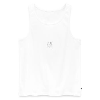 Fahrrad - Männer Premium Bio Tank Top - Weiß - Vorne - Michal (187cm)