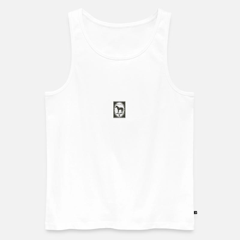 Pferde - Männer Premium Bio Tank Top - Weiß