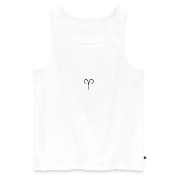 Bélier - Débardeur bio Premium Homme - blanc - Devant - AI Model Male 178 light (178cm)