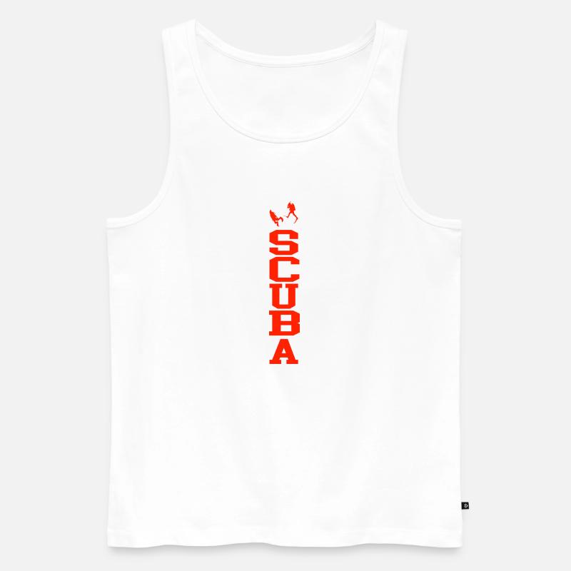 Scuba Tauchen Spruch - Männer Premium Bio Tank Top - Weiß