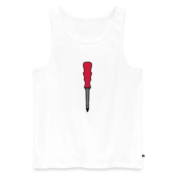 schraubenzieher schraubendreher werkzeug schrauben - Männer Premium Bio Tank Top - Weiß - Vorne - AI Model Male 178 light (178cm)