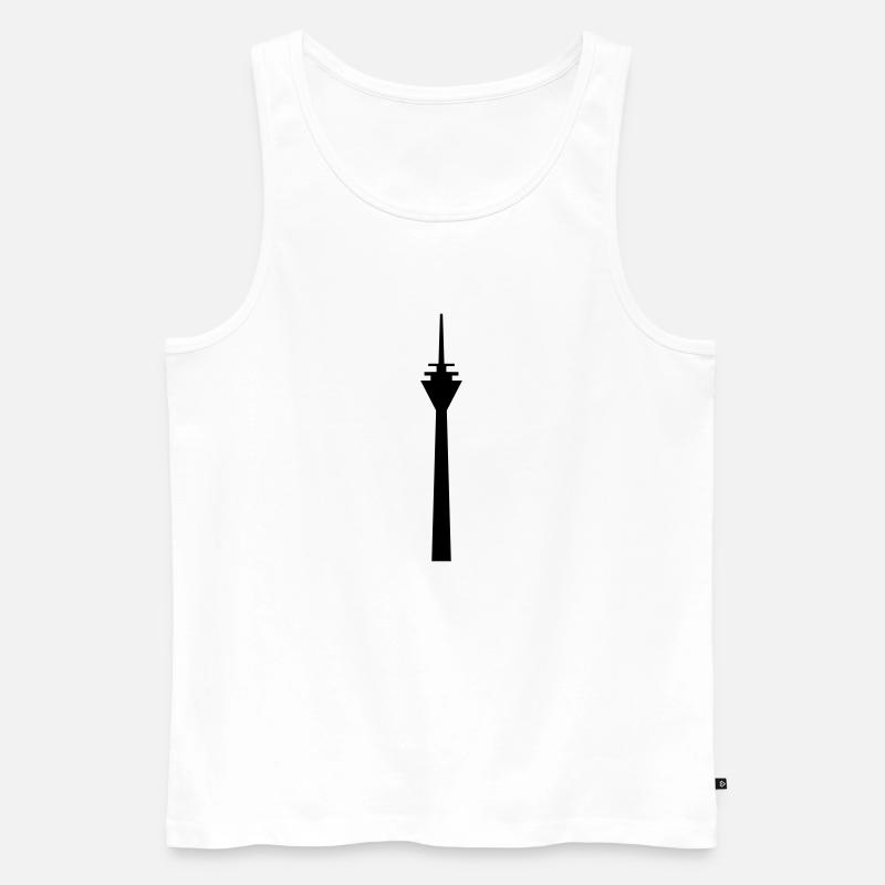Rheinturm - Männer Premium Bio Tank Top - Weiß
