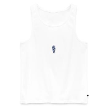 Fahrrad - Männer Premium Bio Tank Top - Weiß - Vorne - Michal (187cm)