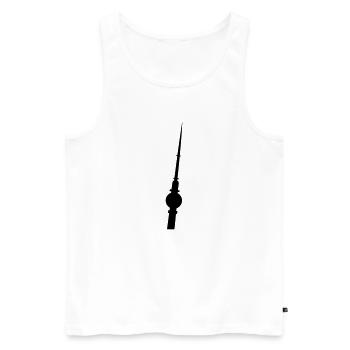 Fernsehturm schief - Männer Premium Bio Tank Top - Weiß - Vorne - Michal (187cm)