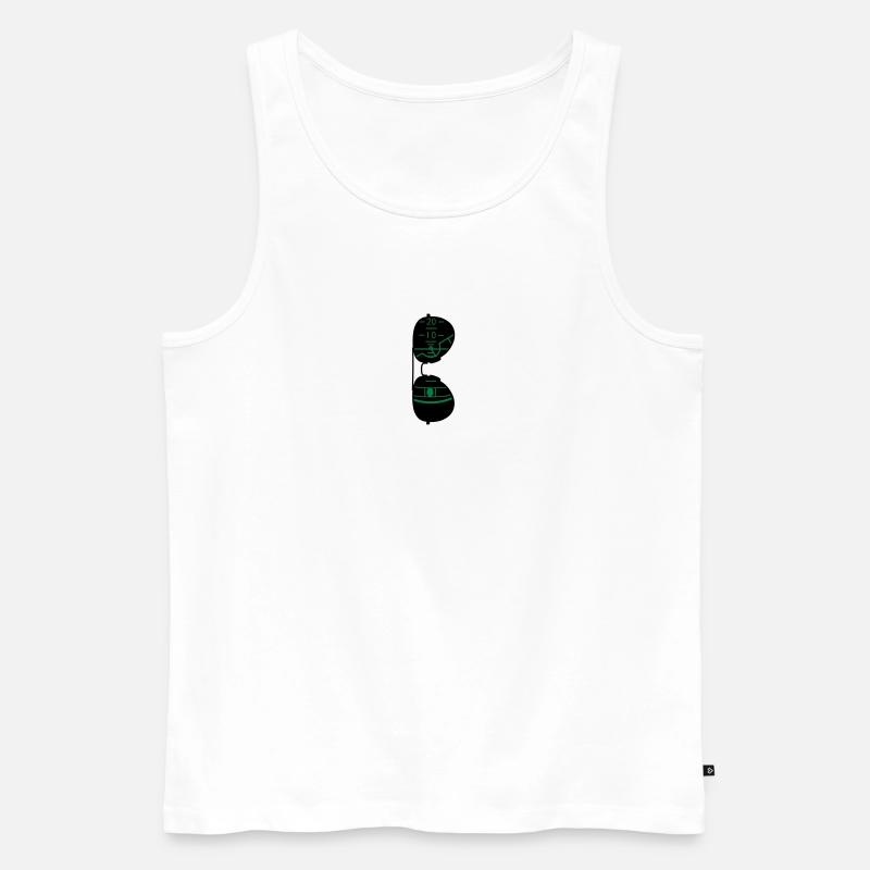Pilotenbrille - Männer Premium Bio Tank Top - Weiß