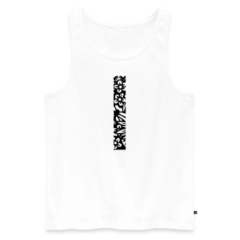 Buchstabe I - Männer Premium Bio Tank Top - Weiß - Vorne - AI Model Male 178 light (178cm)