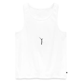 windmill - Men's Premium Organic Tank Top - white - Front - AI Model Male 178 light (178cm)