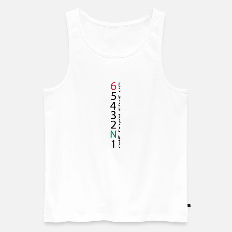 Gearbox motorcycle - Männer Premium Bio Tank Top - Weiß