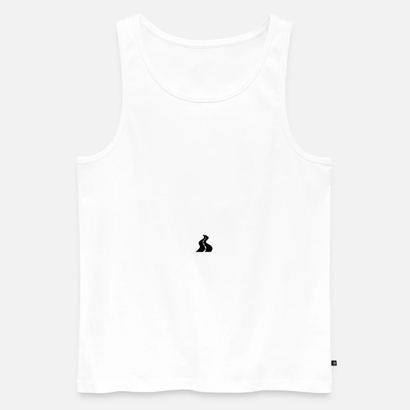 Straße mit Mittelstreifen - Männer Premium Bio Tank Top - Weiß