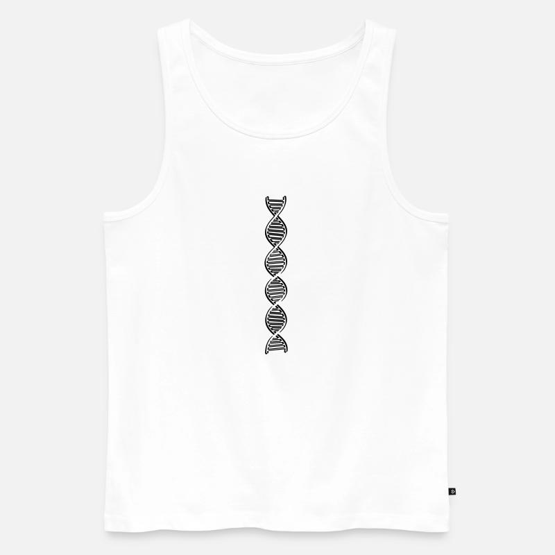 research dna dns genome gene science knowledge c - Men's Premium Organic Tank Top - white